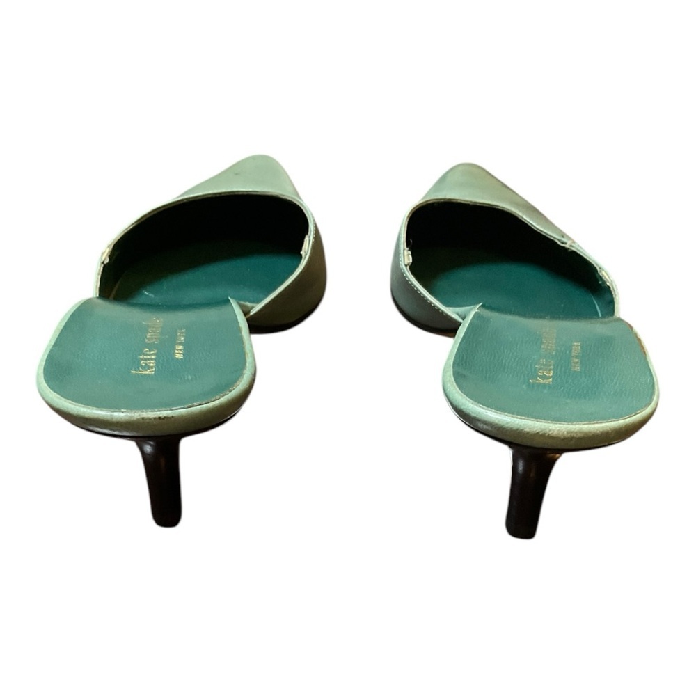 Kate Spade Women’s Green Sandals Shoes heels Mules Size 8.5 - Picture 11 of 16